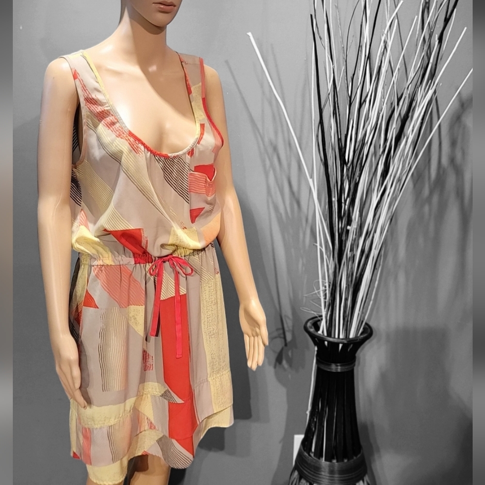 Dkny Geometric Chiffon style Dress For Women